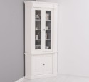 Corner display case, 2 BAS doors + 2 SUP glass doors, Directoire Collection
