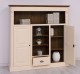 Bookcase with 2 doors, 1 drawer, open shelves
