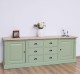 Buffet with 2 doors, 6 drawers, oak top, BAS, Directoire Collection