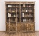 Large bookcase with 4 BAS doors + SUP double shelf, Directoire Collection