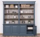 Large bookcase with 4 BAS doors + SUP double shelf, Directoire Collection