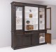 Bookcase with 4 doors, 4 BAS drawers + 2 glass doors, SUP open shelf, Directoire Collection
