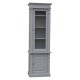 Narrow display case with 1 BAS door + 1 SUP glass door, Directoire Collection