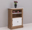 Small bookcase with 2 doors, 1 shelf