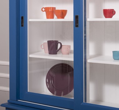 Kitchen display case with 3 sliding doors BAS + 3 sliding glass doors SUP