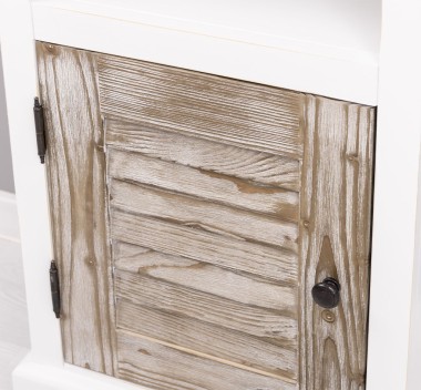 Nightstand with 1 door, open space, Shutter Collection