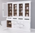 Large sideboard with 2 doors, 6 drawers, 4 compartments with BAS glass door + 4 SUP glass doors