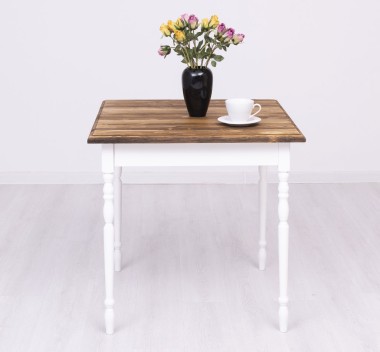 Table with turned legs, dim. 80x80x78