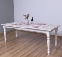 Dining table with turned legs 210x90cm, oak top