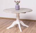 Table with central leg 120x120cm + 1 extension