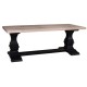 Colonial pillar leg dining table 210x90cm, oak top