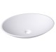 Oval sink ELLIPSE - white glossy