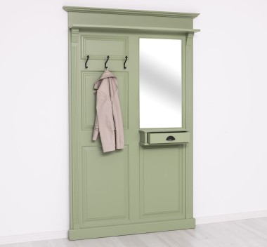Hanger with mirror, 1 drawer
