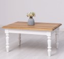 Coffee table with turned legs, top oak