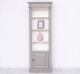 Narrow bookcase with 1 door, open shelf, Directoire Collection