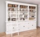 Bookcase with six doors, 300 x 40 x 240 cm, MDF, with ladder