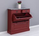 Shoe rack with 2 doors and 2 drawers - Top_P072 - Corp_P004++P029A -  DOUBLE COLOR