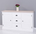 Sideboard 2 door + 3 drawers with metal rails Shutter Collection, oak top - Color Top_P063 - Color Corp_P004 - DOUBLE COLORED