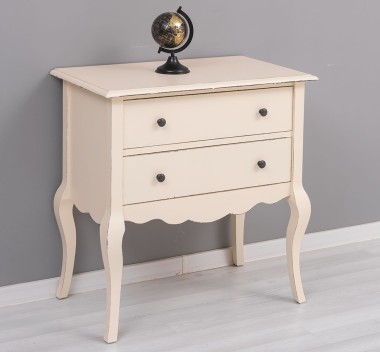 Console with curved legs, 2 drawers