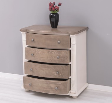 Chest of drawers with 4 curved drawers, Directoire Collection
