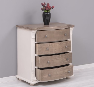 Chest of drawers with 4 curved drawers, Directoire Collection