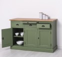 Kitchen sideboard 3 doors 3 drawers BAS, oak top