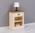 Nightstand with 1 drawer and open shelves