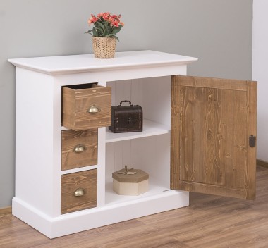 Small chest of drawers with 1 door, 3 drawers
