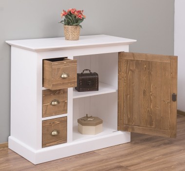 Small chest of drawers with 1 door, 3 drawers