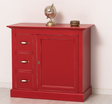 Small chest of drawers with 1 door, 3 drawers