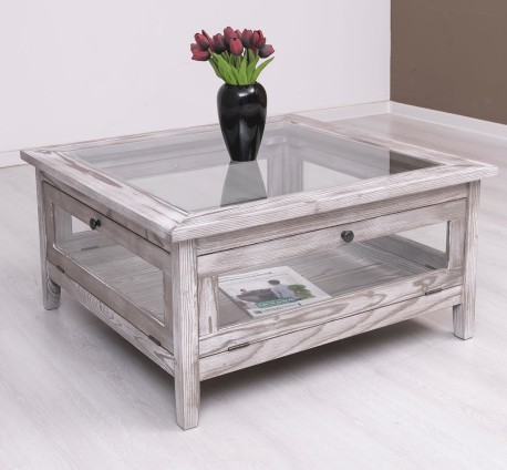 Square coffee table with...