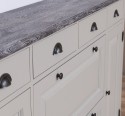 Hallway chest of drawers with 2 + 2 doors, 4 drawers, oak top