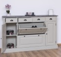 Hallway chest of drawers with 2 + 2 doors, 4 drawers, oak top