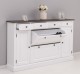 Hallway chest of drawers with 2 + 2 doors, 4 drawers, oak top