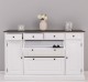 Hallway chest of drawers with 2 + 2 doors, 4 drawers, oak top