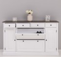 Hallway chest of drawers with 2 + 2 doors, 4 drawers, oak top