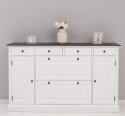 Hallway chest of drawers with 2 + 2 doors, 4 drawers, oak top