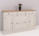 Hallway chest of drawers with 2 + 2 doors, 4 drawers, oak top