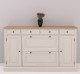 Hallway chest of drawers with 2 + 2 doors, 4 drawers, oak top
