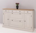 Hallway chest of drawers with 2 + 2 doors, 4 drawers, oak top