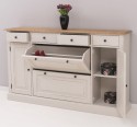 Hallway chest of drawers with 2 + 2 doors, 4 drawers, oak top