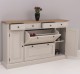 Hallway chest of drawers with 2 + 2 doors, 4 drawers, oak top