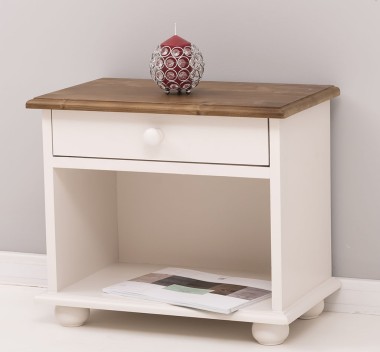 Nightstand with 1 drawer and open space
