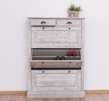 Shoe rack with 3 doors and 2 drawers