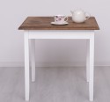 Table with oak top, dim. 80x80x78
