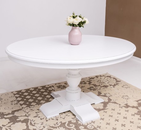 Oval table with turned...