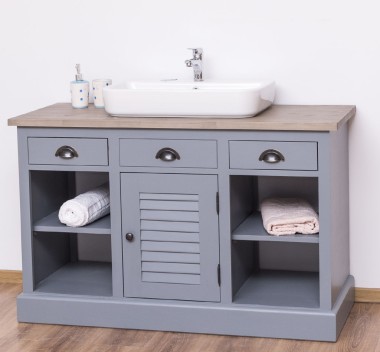 Bathroom cabinet with 1 lamellar door - the sink is not included in the price