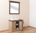 Bathroom cabinet with 2 lamellar doors, 3 drawers - sinks are not included in the price