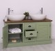 Bathroom cabinet with 2 lamellar doors - sinks are not included in the price