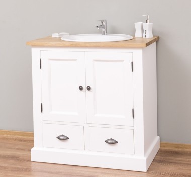 Bathroom cabinet for sink, oak countertop - sink is not included in the price